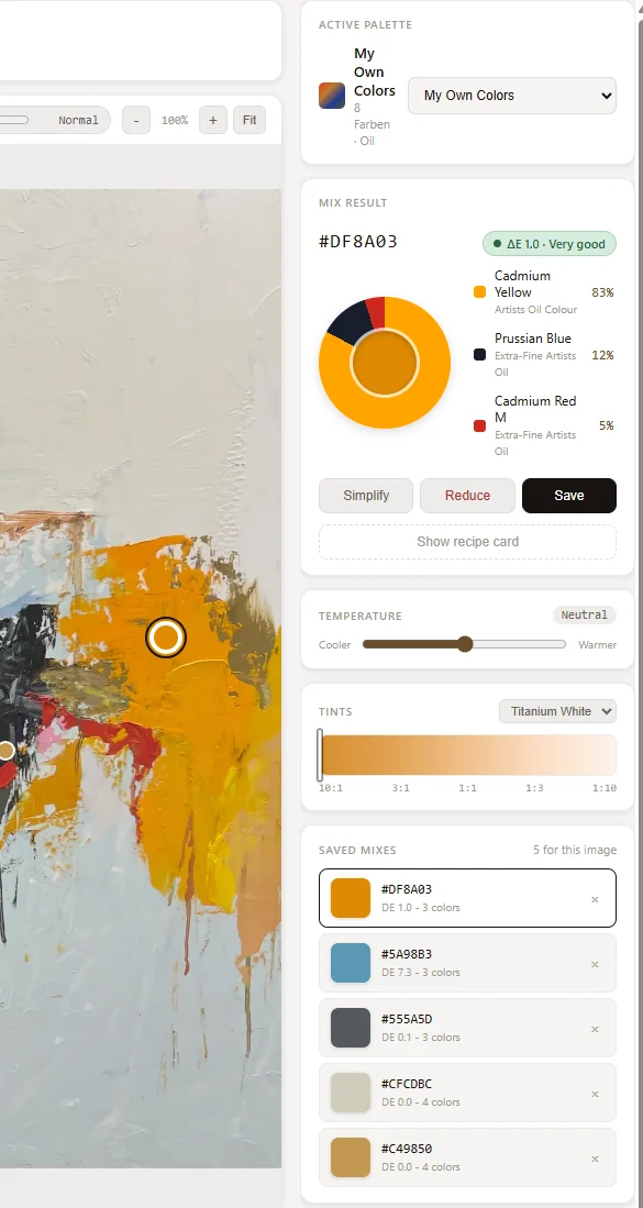 TiNTLY mix result preview